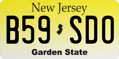 NJ license plate B59SDO