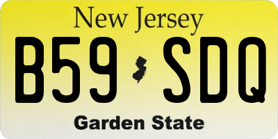 NJ license plate B59SDQ