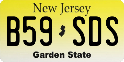 NJ license plate B59SDS