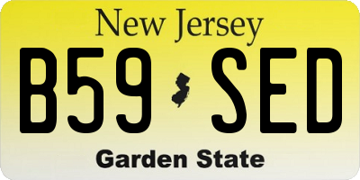 NJ license plate B59SED
