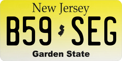 NJ license plate B59SEG