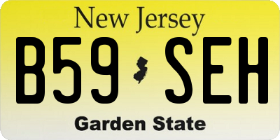 NJ license plate B59SEH