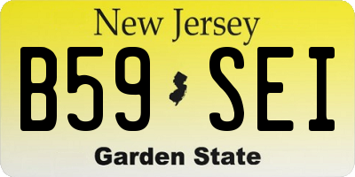 NJ license plate B59SEI