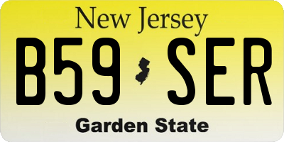 NJ license plate B59SER