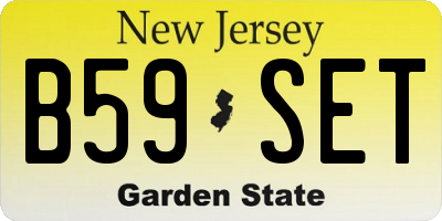 NJ license plate B59SET