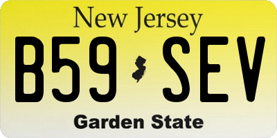 NJ license plate B59SEV