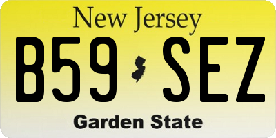 NJ license plate B59SEZ