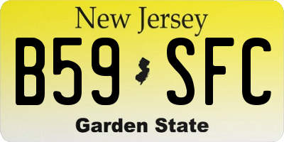 NJ license plate B59SFC
