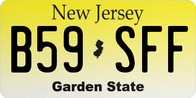 NJ license plate B59SFF