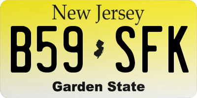 NJ license plate B59SFK