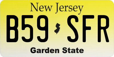 NJ license plate B59SFR