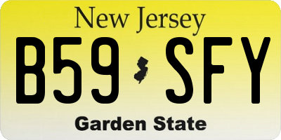 NJ license plate B59SFY
