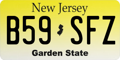 NJ license plate B59SFZ