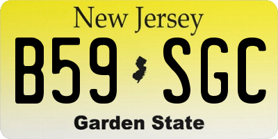 NJ license plate B59SGC