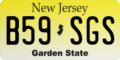 NJ license plate B59SGS