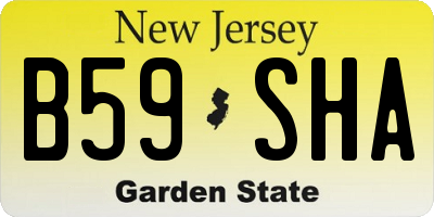 NJ license plate B59SHA