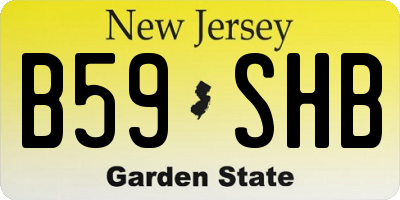 NJ license plate B59SHB