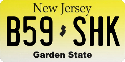 NJ license plate B59SHK
