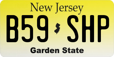 NJ license plate B59SHP