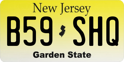 NJ license plate B59SHQ