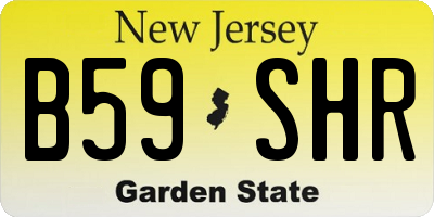 NJ license plate B59SHR