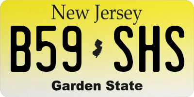 NJ license plate B59SHS