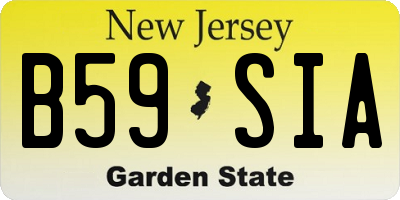 NJ license plate B59SIA