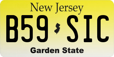 NJ license plate B59SIC