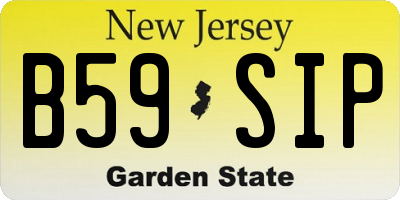 NJ license plate B59SIP