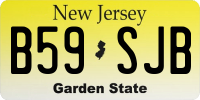 NJ license plate B59SJB
