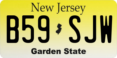 NJ license plate B59SJW