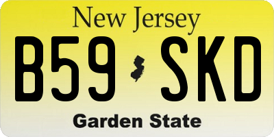 NJ license plate B59SKD