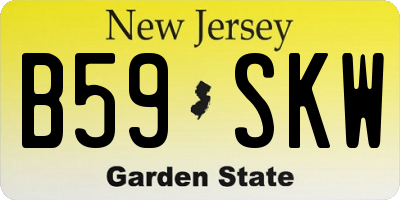 NJ license plate B59SKW