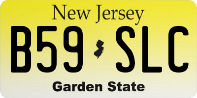 NJ license plate B59SLC