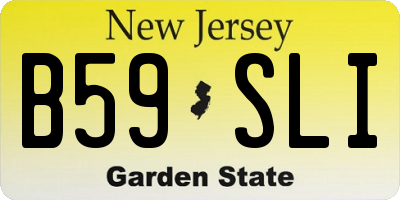 NJ license plate B59SLI