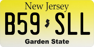 NJ license plate B59SLL