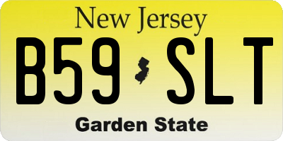 NJ license plate B59SLT