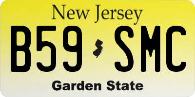 NJ license plate B59SMC
