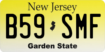 NJ license plate B59SMF