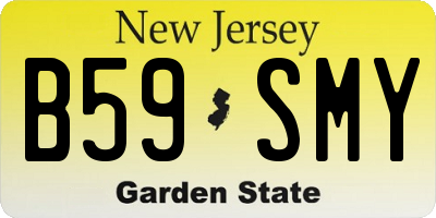 NJ license plate B59SMY
