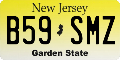 NJ license plate B59SMZ