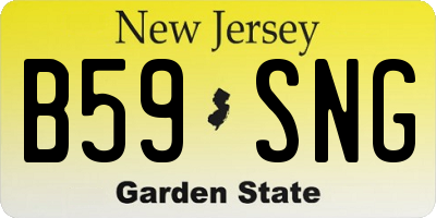 NJ license plate B59SNG