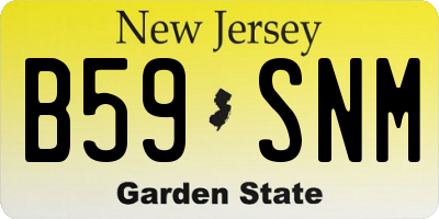 NJ license plate B59SNM