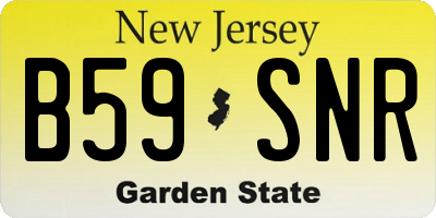 NJ license plate B59SNR