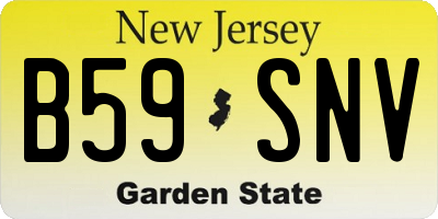 NJ license plate B59SNV
