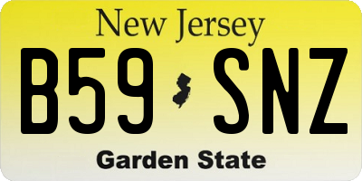 NJ license plate B59SNZ