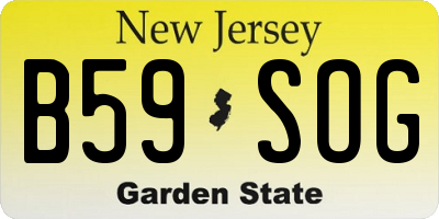 NJ license plate B59SOG