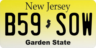 NJ license plate B59SOW