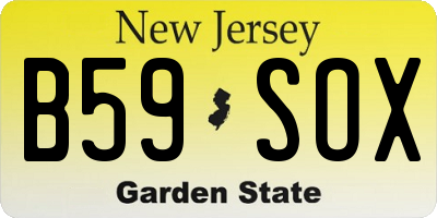 NJ license plate B59SOX