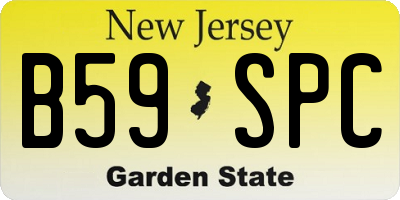 NJ license plate B59SPC